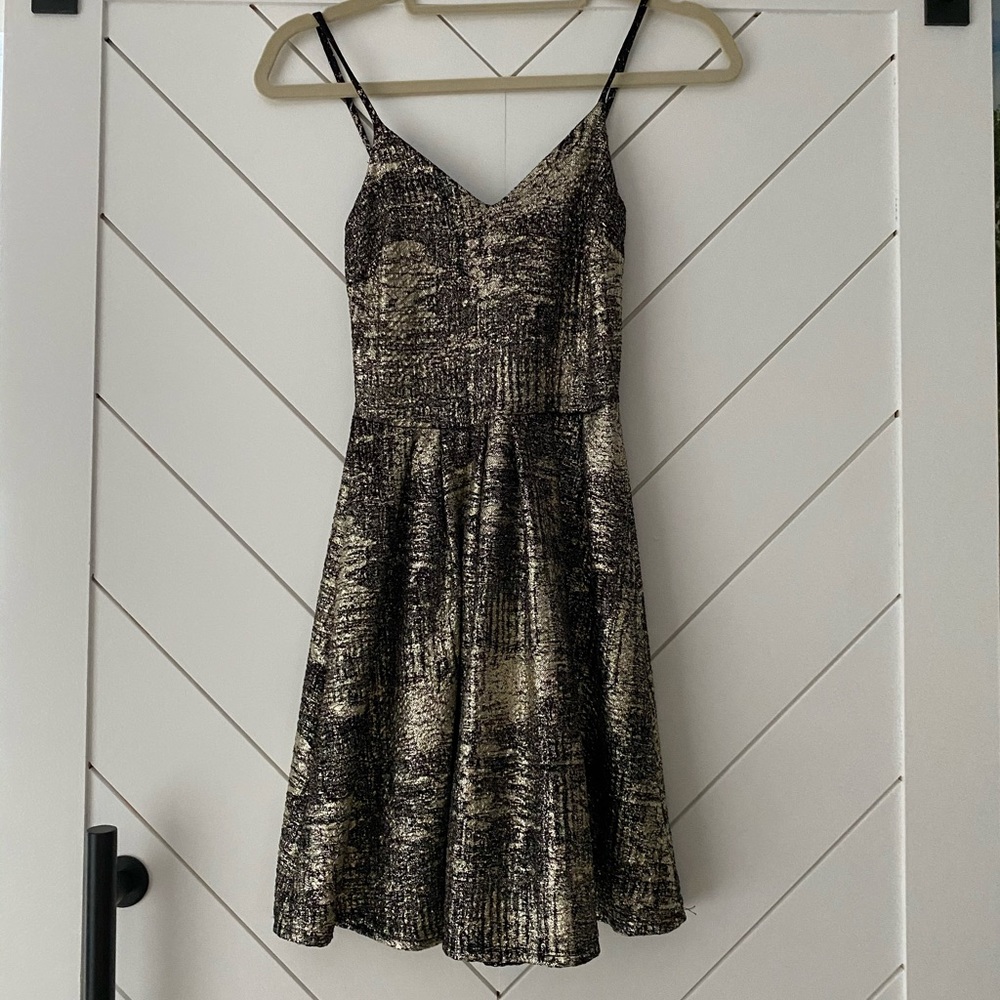 Silver/black dress